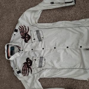 Roar long sleeve button down shirt xxl